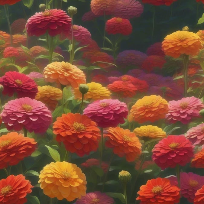 A lush display of vivid flowers, reminiscent of a sunny spring day.