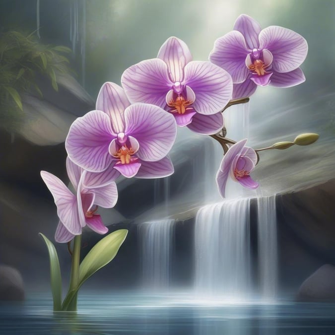 Add a touch of elegance to your desktop or mobile device with this stunning orchid wallpaper.