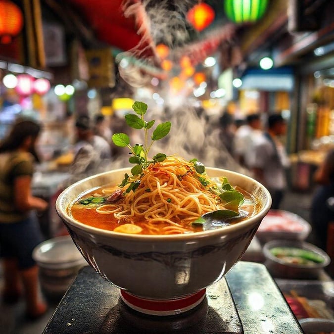 This mouth-watering bowl of noodles is the perfect comfort food for any time of day. The steaming hot broth and perfectly cooked noodles are sure to satisfy your cravings.