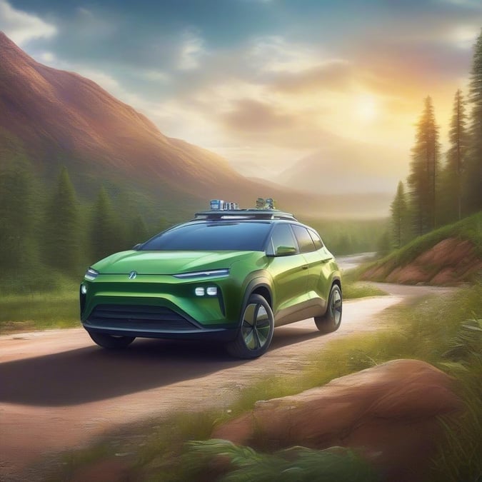 Explore the outdoors in style with this modern electric SUV. Designed for off-road adventures and powered by sustainable energy, it's ready to take you on a journey through rugged terrains.