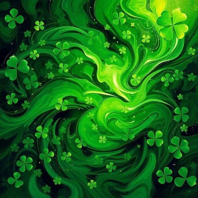 Add a touch of Irish luck to your desktop or mobile with this vibrant St. Patrick's Day wallpaper. Featuring a stunning design with shamrocks and green hues, it's the perfect way to celebrate the holiday in style.