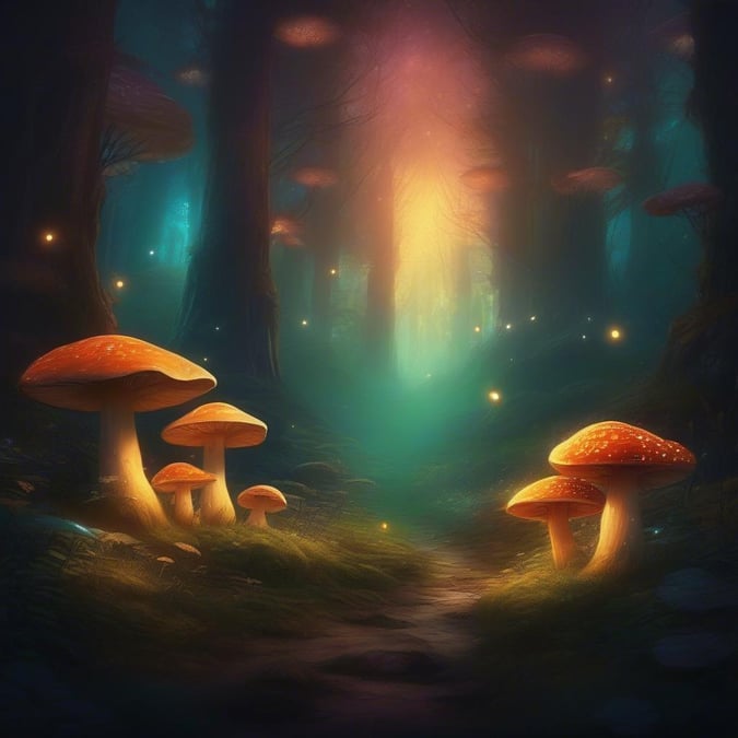 Immerse yourself in the enchanting world of fantasy with this captivating mushroom forest wallpaper. Perfect for gamers and nature lovers alike, this image transports you to a mystical realm where vibrant mushrooms thrive amidst lush greenery. The intricate details and soft colors evoke a sense of wonder and tranquility, making it an ideal addition to any desktop or mobile device.