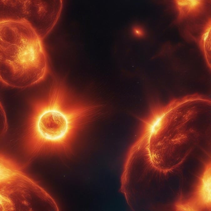 An awe-inspiring view of the sun through its solar flares.