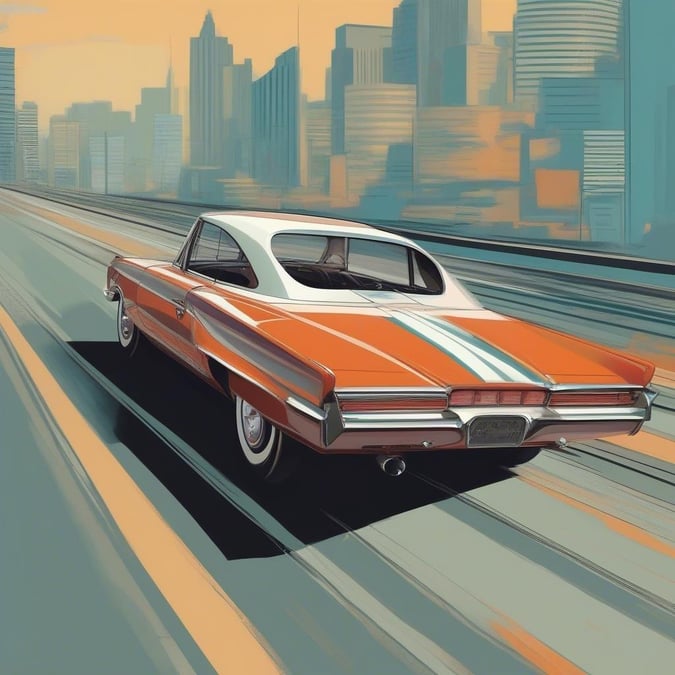 Get ready to cruise into the past with this vintage muscle car. With its sleek lines and powerful design, it's a blast from the automotive era that will make you feel like a classic cool cat.