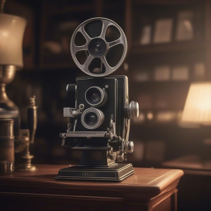 Add a touch of nostalgia to your desktop or mobile with this stunning vintage film camera wallpaper. Perfect for movie lovers and photography enthusiasts alike, this image captures the essence of classic filmmaking.