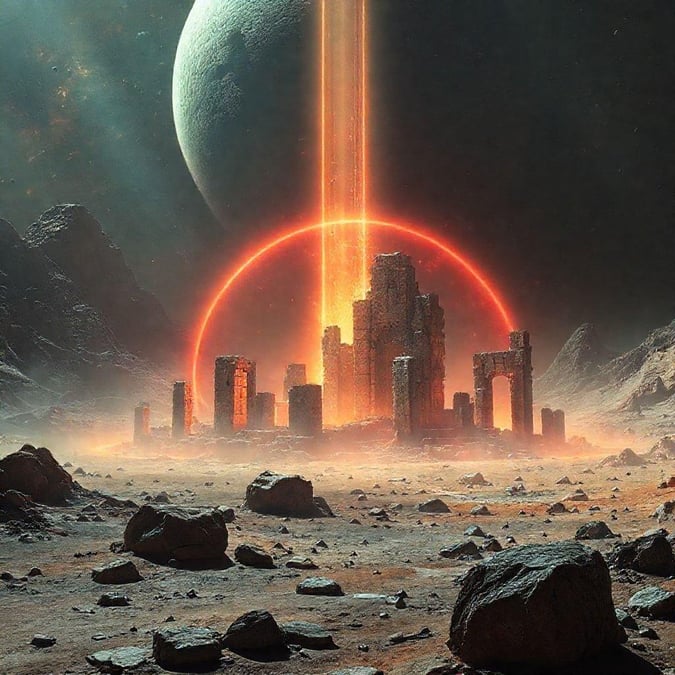 This stunning sci-fi landscape wallpaper transports you to a distant world, where towering structures and glowing lights create a sense of wonder and awe. The perfect blend of technology and nature, this image is sure to inspire your imagination.