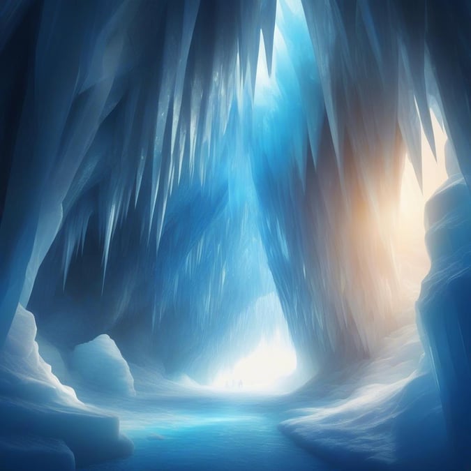 An enigmatic subglacial canyon opens up to a cold, ethereal beauty.