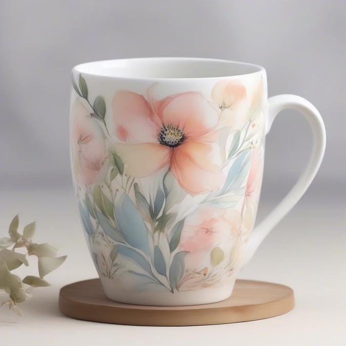 Add a touch of nature to your tech with this floral-patterned mug, perfect for sipping on hot beverages. The intricate design is reminiscent of a peaceful garden, making it the perfect accessory for any coffee lover.