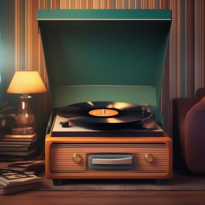 Unwind with this classic piece of music technology, reminiscent of warm vinyl melodies and classic sounds.