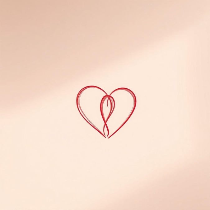 A simple yet elegant design, perfect for expressing love and affection on Valentine's Day.