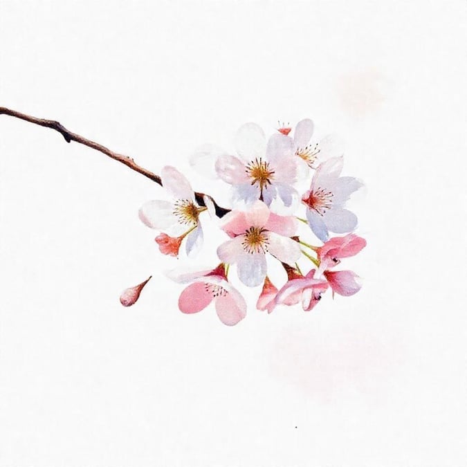 This stunning wallpaper features a minimalist design with a focus on simplicity and elegance. The cherry blossom branch is depicted in a delicate and subtle manner, creating a sense of serenity and calmness. The soft pink hue of the blossoms adds a touch of warmth and coziness to the overall design, making it perfect for any room in your home.