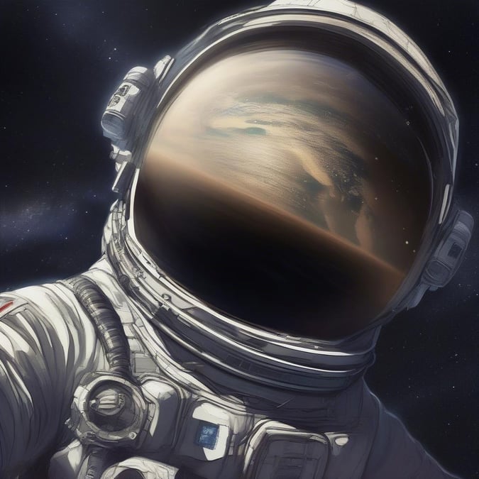 This stunning wallpaper features an astronaut in space, with a breathtaking view of the Earth below. The astronaut is shown floating in zero gravity, with their spacesuit and helmet gleaming in the sunlight. The background of the image is a deep black, with the curvature of the Earth visible in the distance. The overall effect is one of wonder and awe, as if the viewer is experiencing the thrill of space travel firsthand.