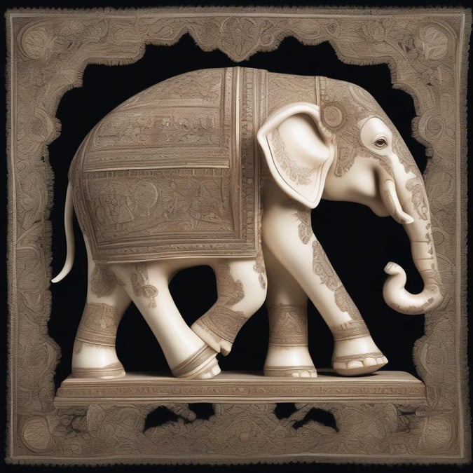 Add a touch of cultural charm to your space with this traditional elephant decor wallpaper.