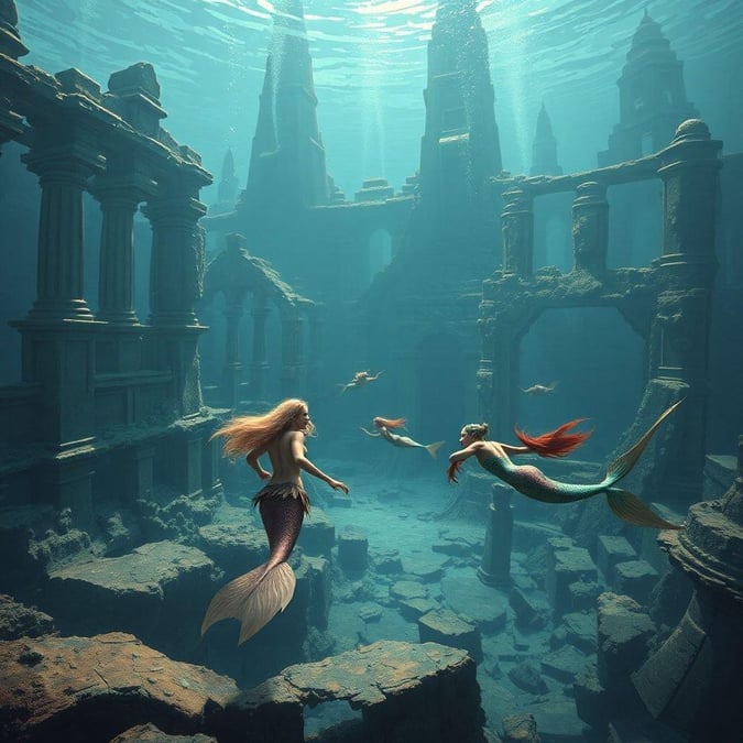 Enter the depths of an ancient, mythical underwater kingdom where mermaid queens rule and adventure awaits.