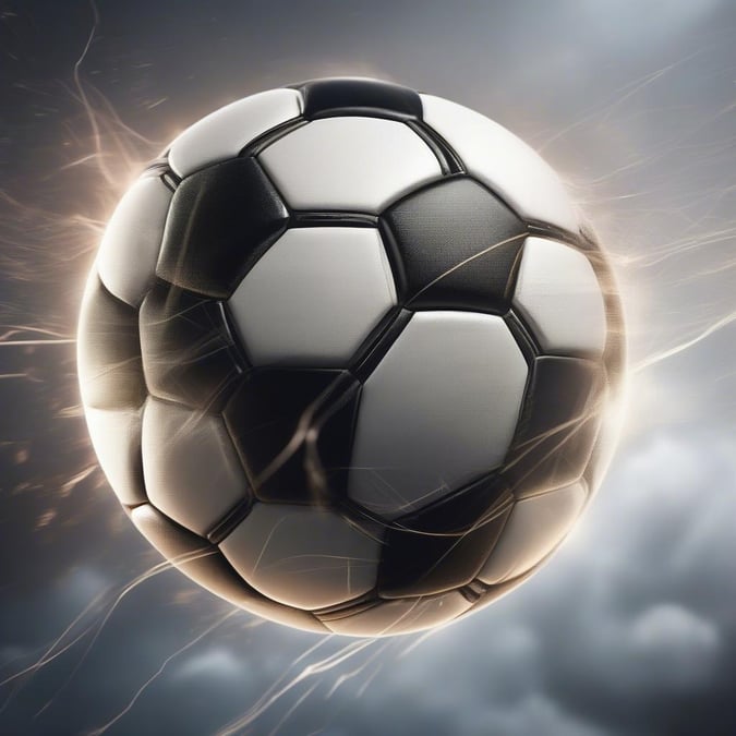 This vibrant wallpaper features a soccer ball in the air, ready to score a goal. The dynamic design captures the energy and excitement of the sport, making it a great addition to any sports enthusiast's device.