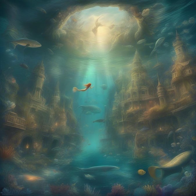 Dive into the world of gaming with this stunning underwater wallpaper, perfect for gamers and ocean lovers alike.