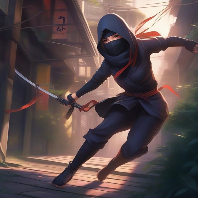 This anime-style ninja is ready to take on any challenge. With their stealthy moves and deadly skills, they're a force to be reckoned with.