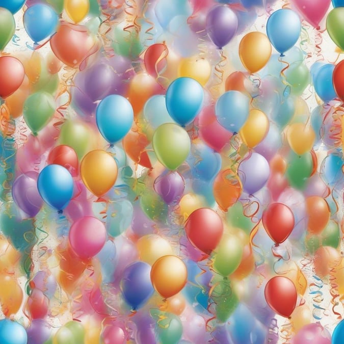 A vibrant array of balloons in hues of red, blue, green, yellow, and pink, celebrating a joyous occasion like graduation.