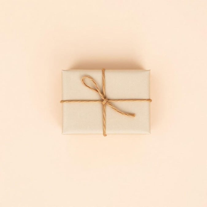 A serene and elegant minimalist gift wrap design, perfect for adding a touch of simplicity and sophistication to your presents.