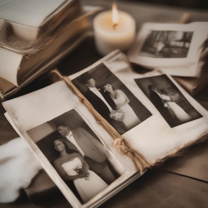 This wedding photo captures the joyful celebration of love between a couple on their special day.