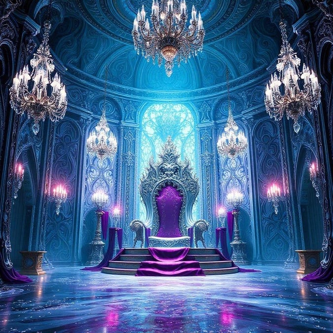 Step into a world of fantasy and luxury with this stunning throne room wallpaper. Perfect for fans of movies and TV shows, this image transports you to a realm of grandeur and opulence.