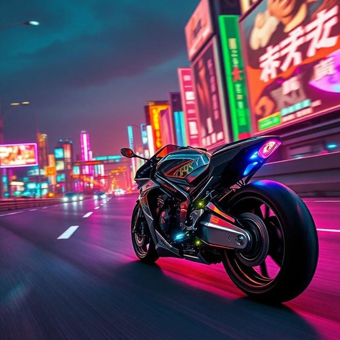 Immerse yourself in the vibrant world of neon and cyberpunk with this stunning wallpaper. The cityscape is bathed in a kaleidoscope of colors, creating a futuristic and captivating atmosphere.