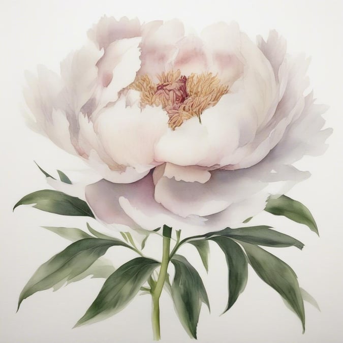 This minimalist digital artwork captures the delicate beauty of a peony blossom. The petals are painted with soft, muted tones, reflecting the subtle and understated aesthetic characteristic of minimalism. The simplicity of the design focuses on the intricate details of the flower's structure, making it an ideal wallpaper for those who appreciate the elegance found in nature.