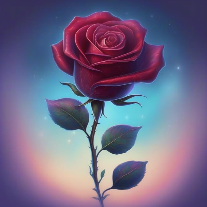 This Valentine's Day, treat yourself to the simple beauty of a single rose. With its vibrant red petals and green leaves, it stands as a symbol of love and appreciation. Make it your wallpaper for the season of romance.