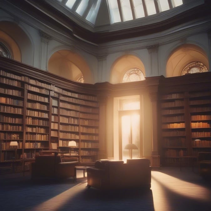 Step into a classic library filled with ancient tomes, waiting for the student's return.