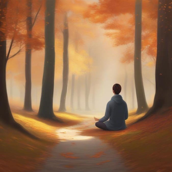 This serene image captures the essence of mindfulness and tranquility, perfect for those seeking a moment of peace in their daily lives.