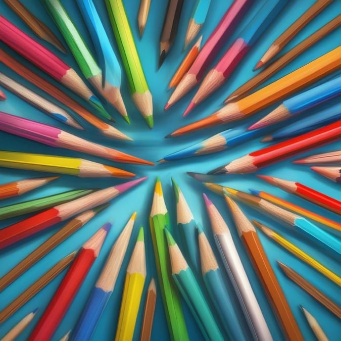 Get ready to unleash your creativity with this vibrant wallpaper featuring a kaleidoscope of colored pencils. Perfect for back to school season, this image is sure to inspire your inner artist and bring a pop of color to your desktop or mobile device.