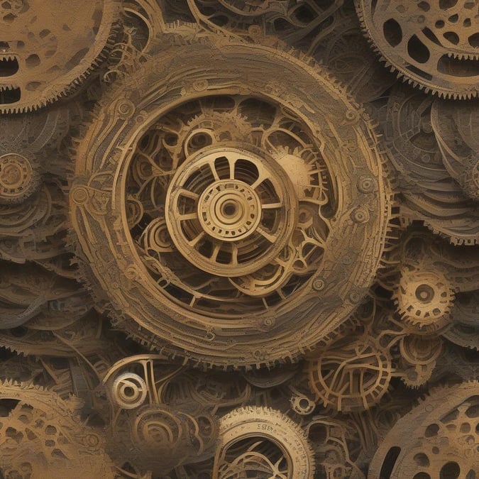 An elaborate pattern of gears, creating an artistic texture for your desktop or mobile devices.