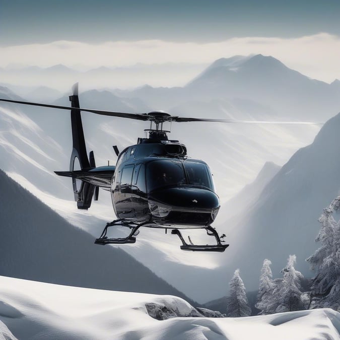 Experience the thrill of mountain exploration with a luxurious helicopter tour.