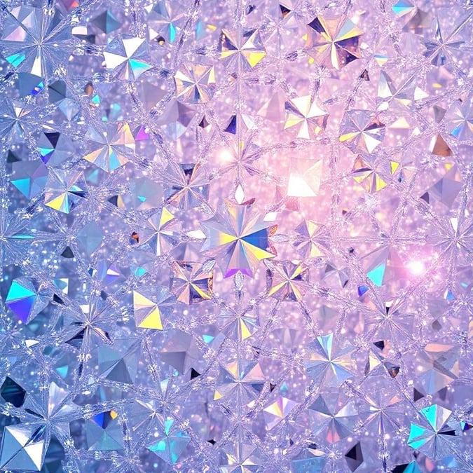 A beautiful blend of vibrant crystals in an abstract pattern, perfect for a dynamic desktop wallpaper.