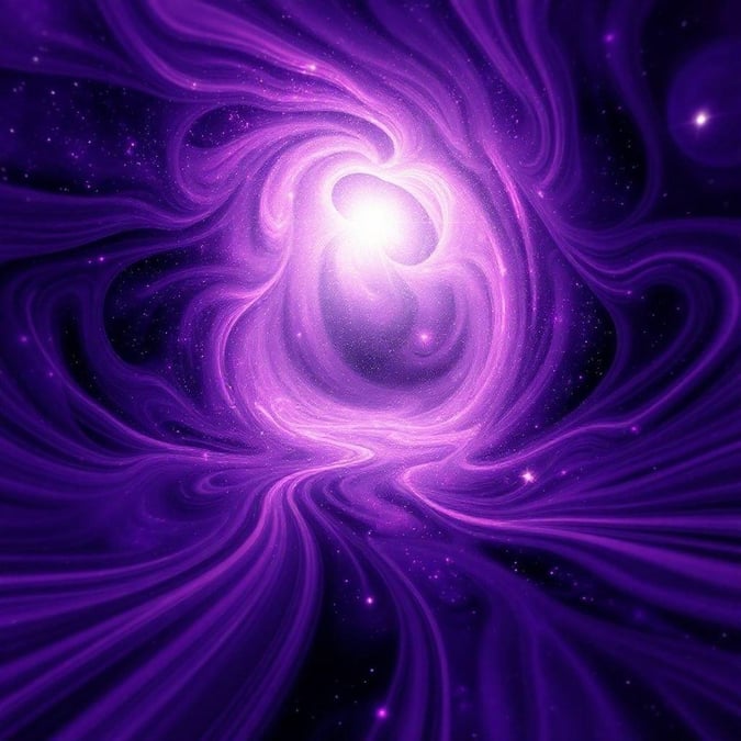 A mesmerizing view into the depths of space, where swirling cosmic energy creates a vortex that seems to draw you deeper.