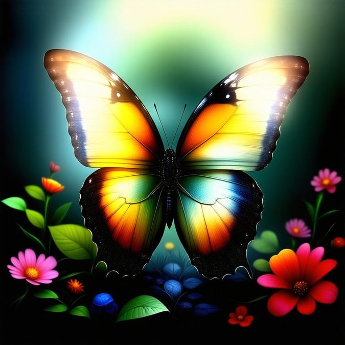 This striking butterfly, with its wings in full bloom, captures the beauty and vibrancy of nature. The intricate patterns and bright colors suggest a warm, tropical environment, perfect for bringing a bit of sunshine to your desktop.