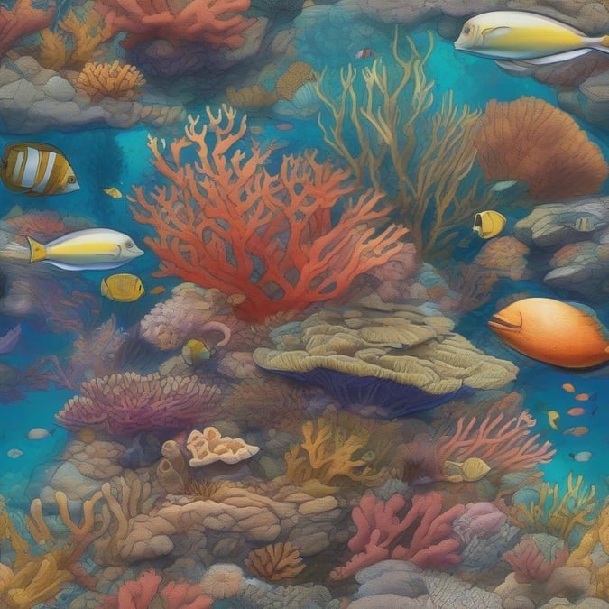 This wallpaper features a stunning underwater landscape with a variety of colorful fish and coral. The vibrant colors and intricate details make it a great choice for anyone who loves the ocean.