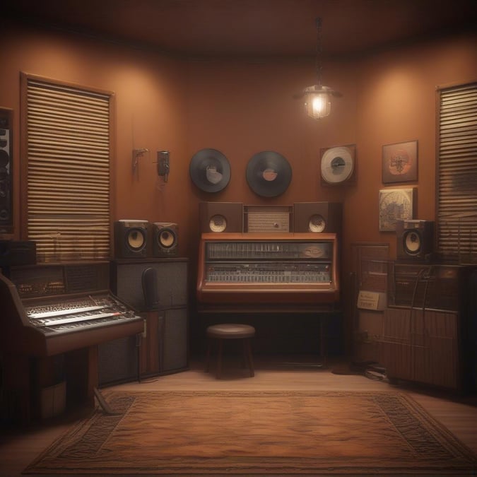 Step back in time to the golden era of music production. This vintage recording studio exudes a sense of nostalgia, filled with classic sound equipment that has stood the test of time.