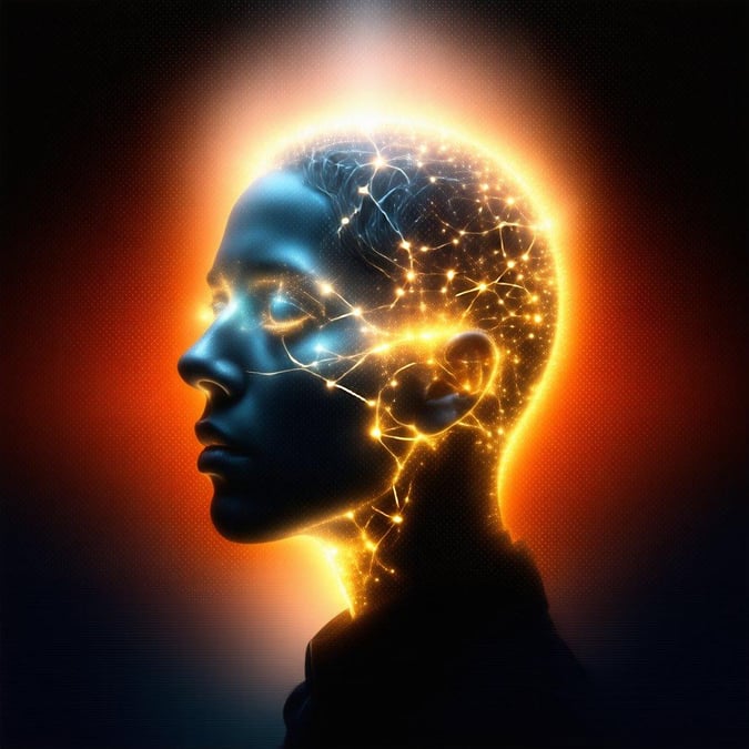 A digital illustration of a human head, symbolizing the intricate network of neural pathways that define our cognitive processes.