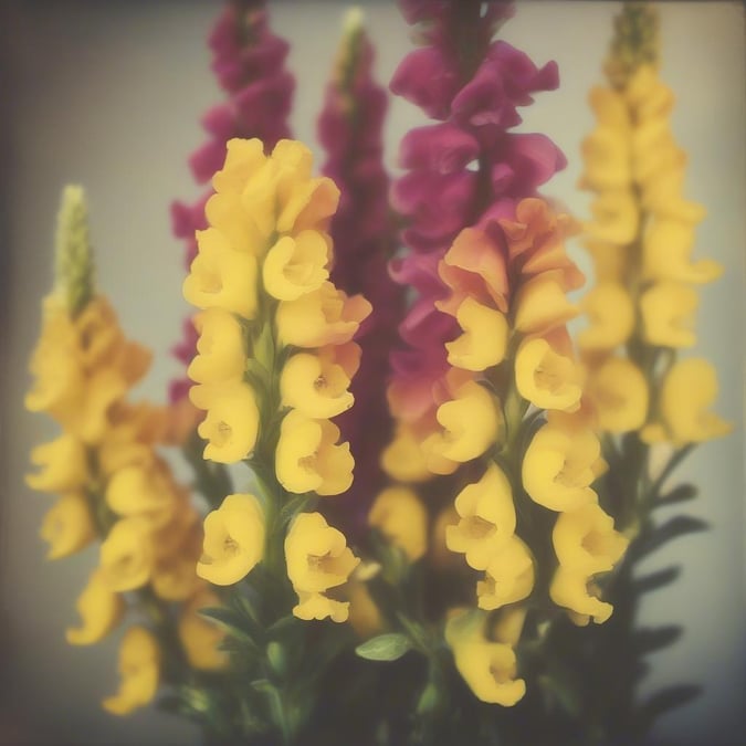 A vibrant floral arrangement featuring pink, yellow, and orange flowers that pop against a neutral background, perfect for desktop and mobile wallpapers.