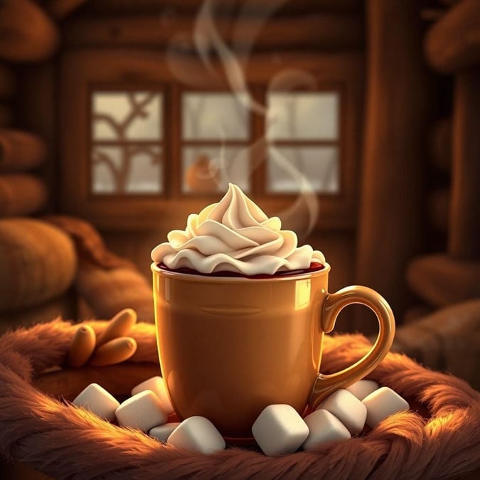 A cozy cup of espresso, perfectly sweetened with cinnamon and topped with a dollop of creamy whipped cream.