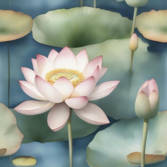 This beautiful lotus flower wallpaper is perfect for anyone looking to add a touch of nature and serenity to their desktop or mobile device. The lotus flower is a symbol of purity, enlightenment, and spiritual growth, making it a great choice for those who want to bring a sense of calm and tranquility to their digital space.