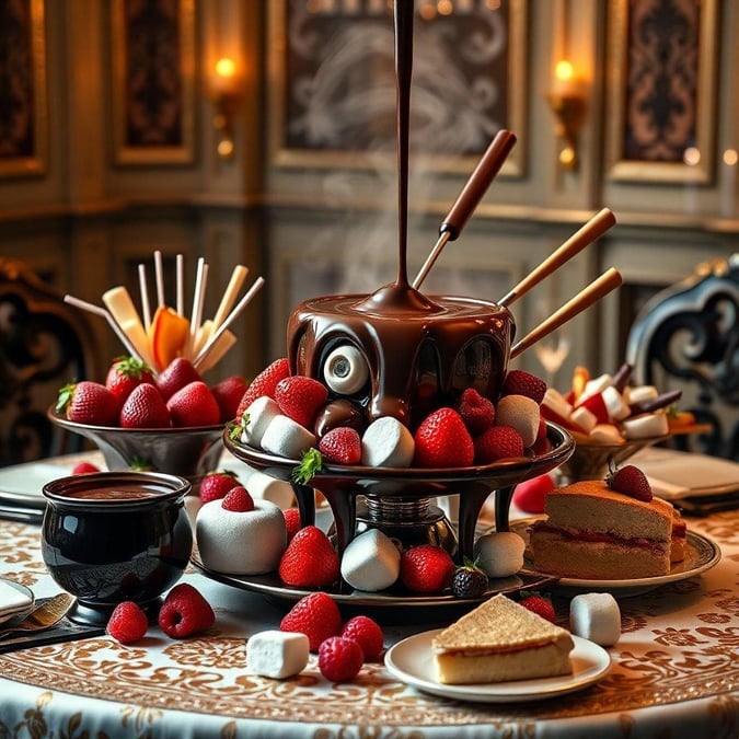 Indulge in the rich flavors of this chocolate dessert, a decadent creation of artisanal chocolate truffles and fruit. Perfect for special occasions or simply as an escape to your sweet cravings.