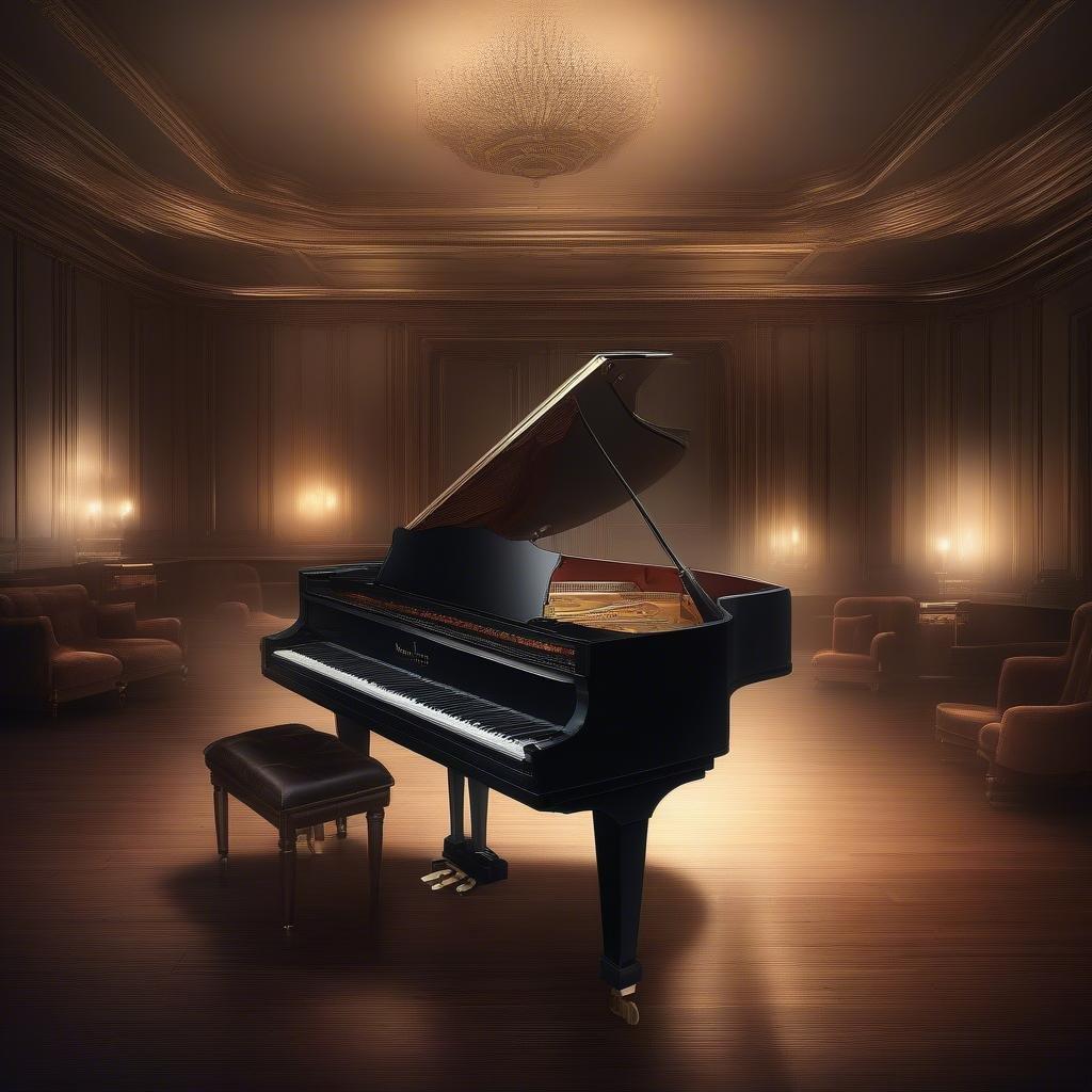 An elegant piano setting, perfect for inspiration or relaxation.