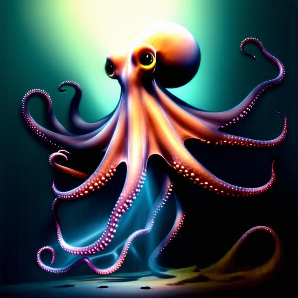 Este impresionante fondo de pantalla presenta un vibrante pulpo nadando con gracia en el océano. La imagen es perfecta para cualquiera que ame el océano y sus criaturas.