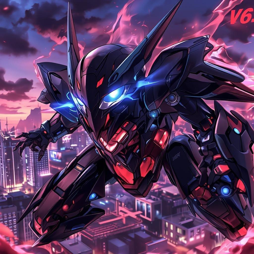 Preparati a volare nel mondo degli anime con questo straordinario sfondo di robot mecha. Con i suoi occhi blu luminosi e il corpo rosso, questo combattente futuristico catturerà sicuramente la tua immaginazione. Ambientato contro uno sfondo urbano scuro al crepuscolo, l'elegante armatura nera del robot e i dettagli meccanici intricati creano un'atmosfera immersiva in stile anime, perfetta per l'uso su desktop e mobile.