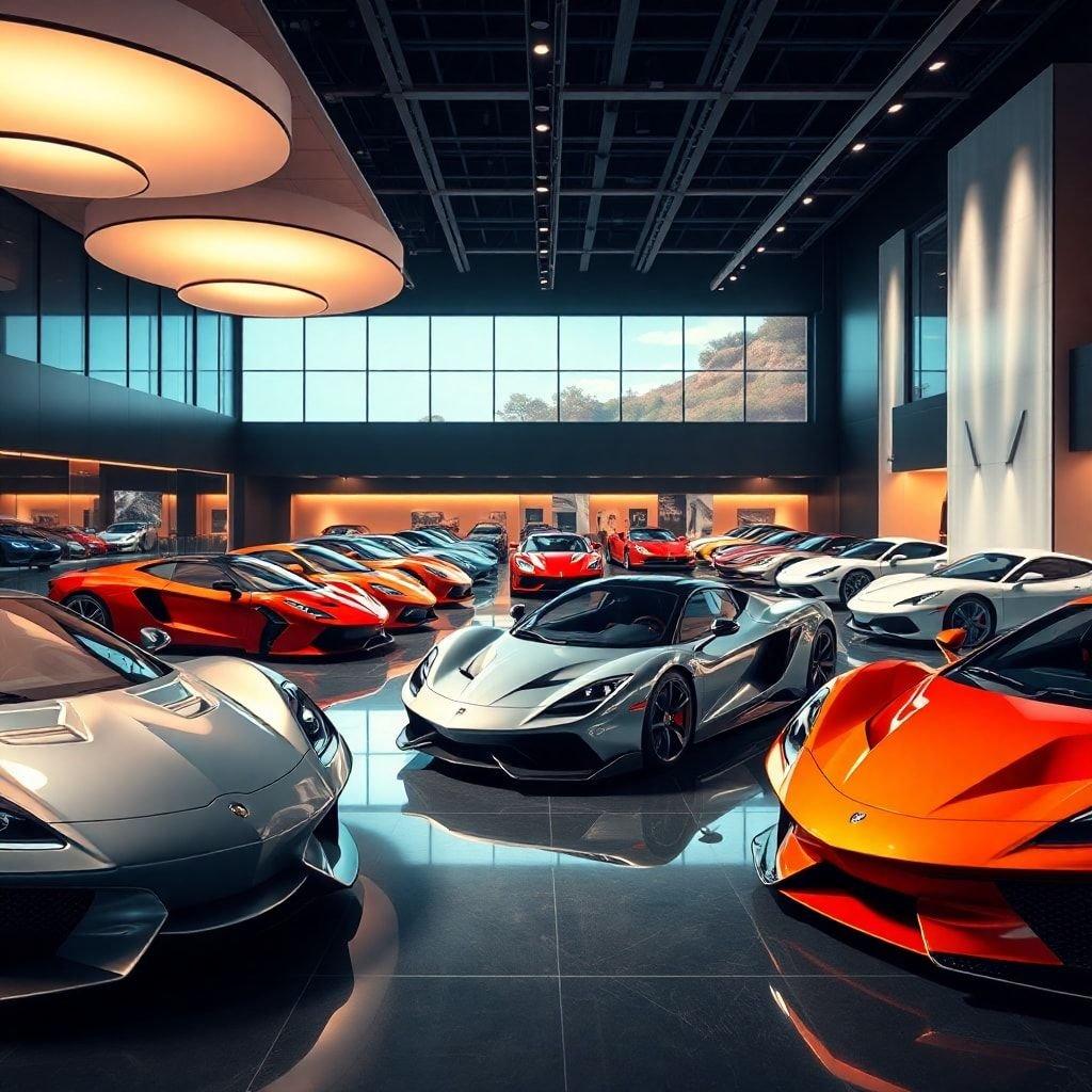 Step into a world of automotive excellence with this stunning wallpaper featuring a diverse array of luxury cars.