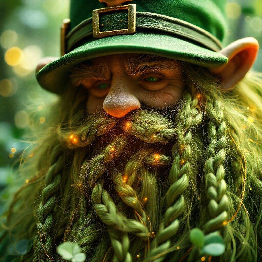 The spirit of St. Patrick's Day embodied in a classic leprechaun.