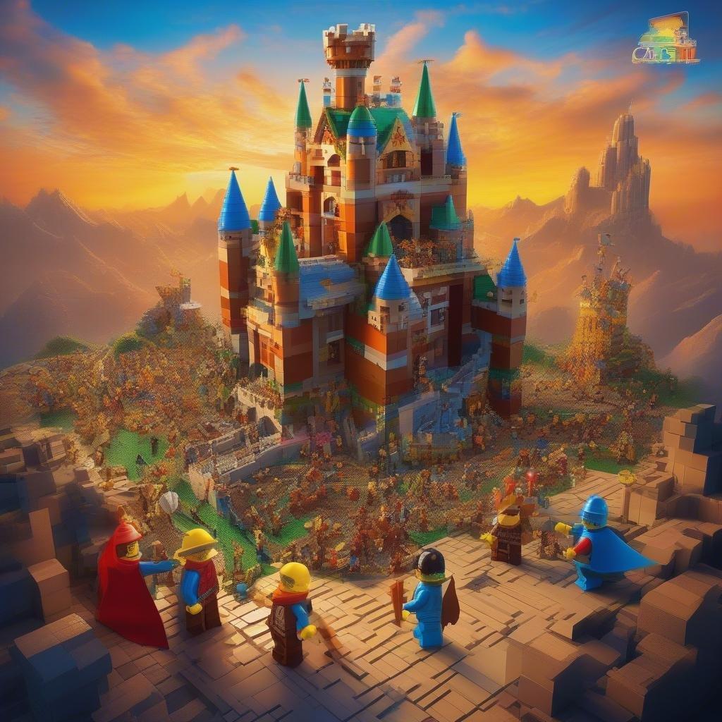 This Lego castle wallpaper is perfect for kids who love fantasy and adventure. The colorful design and intricate details make it a great addition to any room.