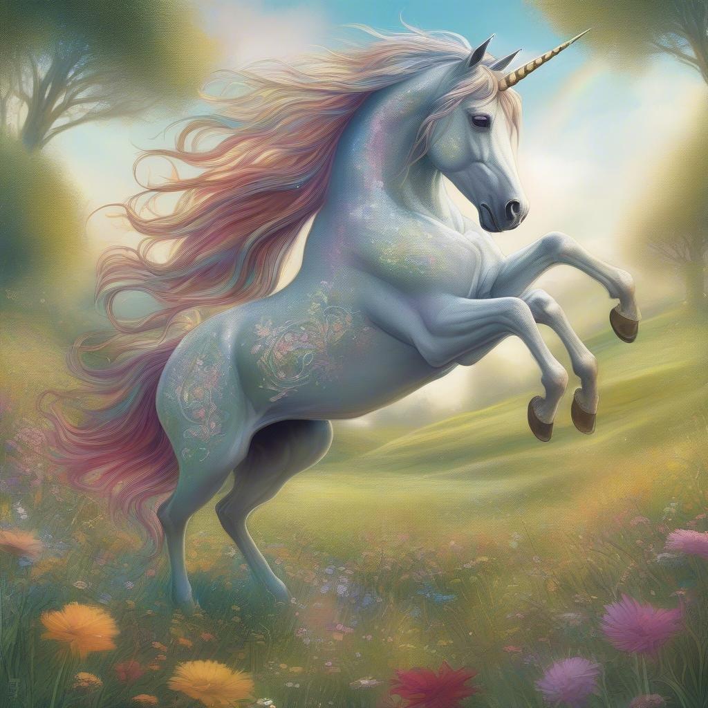 Unleash your imagination with this enchanting fantasy unicorn wallpaper, perfect for desktop and mobile devices.